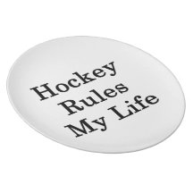 Hockey Rules My Life Dinner Plates