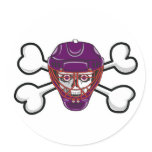 hockey skull mask Skull and Crossbones Sticker