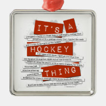Hockey Slang Christmas Ornaments