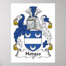 Hodges Family Crest Print