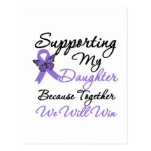Hodgkin's Disease Supporting Daughter Postcard