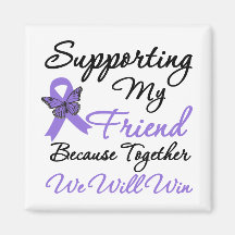Hodgkin's Disease Supporting Friend Refrigerator Magnets