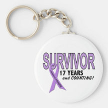 Hodgkins Lymphoma 17 Year Survivor Key Chain