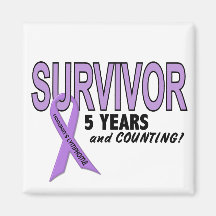 Hodgkins Lymphoma 5 Year Survivor Fridge Magnet