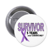 Hodgkins Lymphoma 5 Year Survivor Pin