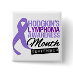 Hodgkins Lymphoma Awarenes Month Draped Ribbon buttons