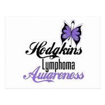 Hodgkins Lymphoma Awareness Butterfly Postcard