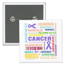 Hodgkins Lymphoma Awareness Collage Buttons