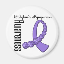 Hodgkins Lymphoma Awareness Gemstone Ribbon Refrigerator Magnets