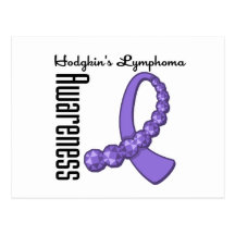 Hodgkins Lymphoma Awareness Gemstone Ribbon Post Cards
