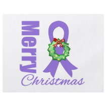 Hodgkins Lymphoma Awareness Merry Christmas Ribbon Full Color Flyer