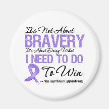 Hodgkins Lymphoma Cancer Battle Fridge Magnet