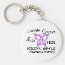 Hodgkin's Lymphoma Celtic Butterfly 3 Key Chain