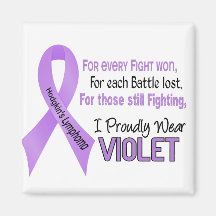 Hodgkins Lymphoma I Proudly Wear Violet 1 Magnet