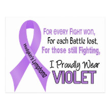 Hodgkins Lymphoma I Proudly Wear Violet 1 Post Cards