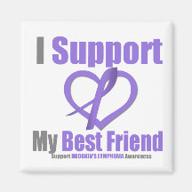 Hodgkin's Lymphoma I Support My Best Friend Refrigerator Magnet