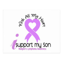 Hodgkins Lymphoma I Support My Son Post Cards