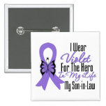 Hodgkins Lymphoma Ribbon My Hero My Son-in-Law Button