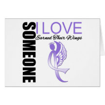 Hodgkins Lymphoma Someone I Love Earned Wings Greeting Cards