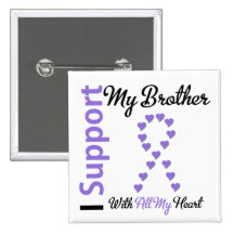 Hodgkins Lymphoma Support Brother Buttons
