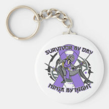 Hodgkins Lymphoma Survivor By Day Ninja By Night Key Chain