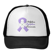 Hodgkin's Lymphoma Survivor Flower Ribbon Mesh Hat