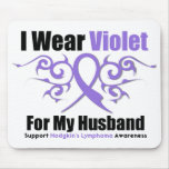 Hodgkins Lymphoma Tribal Ribbon For My Husband Mousepad