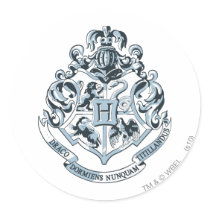 Hogwarts Crest Blue Stickers