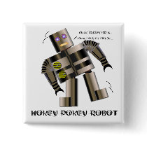Hokey Pokey Robot Pin