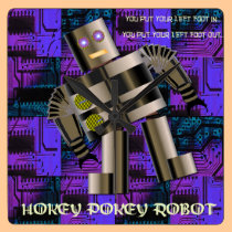 Hokey Pokey Robot Clock wall clocks