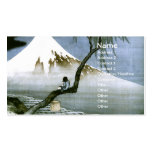 Hokusai Boy and Mt.Fuji Vintage Japanese Business Card Template