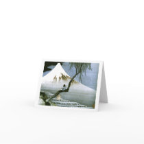 Hokusai Boy and Mt.Fuji Vintage Japanese Greeting Cards