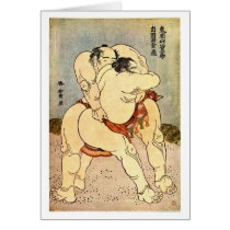 Hokusai Sumo Wrestlers Cards