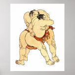 Hokusai Sumo Wrestlers Print