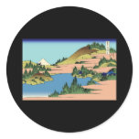 Hokusai The lake of Hakone in Sagami Province Round Sticker