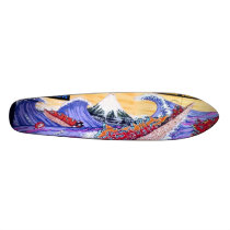 Hokusai Wave Street Art Skateboard