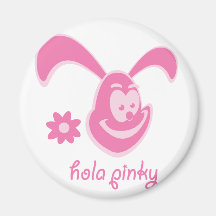 Hola Pinky Refrigerator Magnets