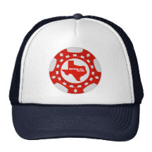 Hold 'Em Poker Chip Hat (red)
