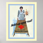Hold Up Your End! ~ Vintage Nurse posters