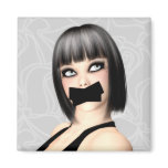 Hold Your Tongue Gothic Art magnets