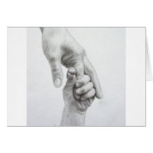 Holding hands greeting card