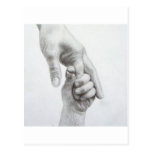 Holding hands postcard