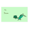 Holding on sea turtles gift tags business cards