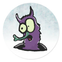 hole monster round sticker