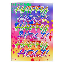Holi Festival Of Colour - Paint Splashes Greeting Cards