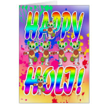 Holi Festival Of Colour - Paint Splashes Cards
