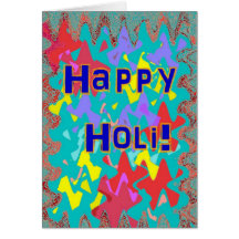 Holi festival of colours card