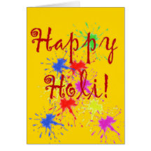 Holi festival of colours card