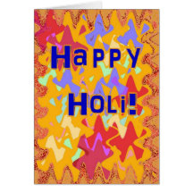 Holi festival of colours card