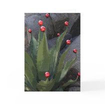 Holiday agave greeting card